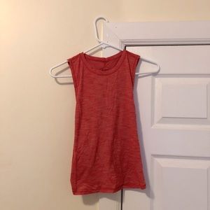 lululemon run/train cropped tank with open back